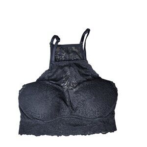 Victoria's Secret PINK Black Lace Bralette Top padded Adjustable Straps Size XS